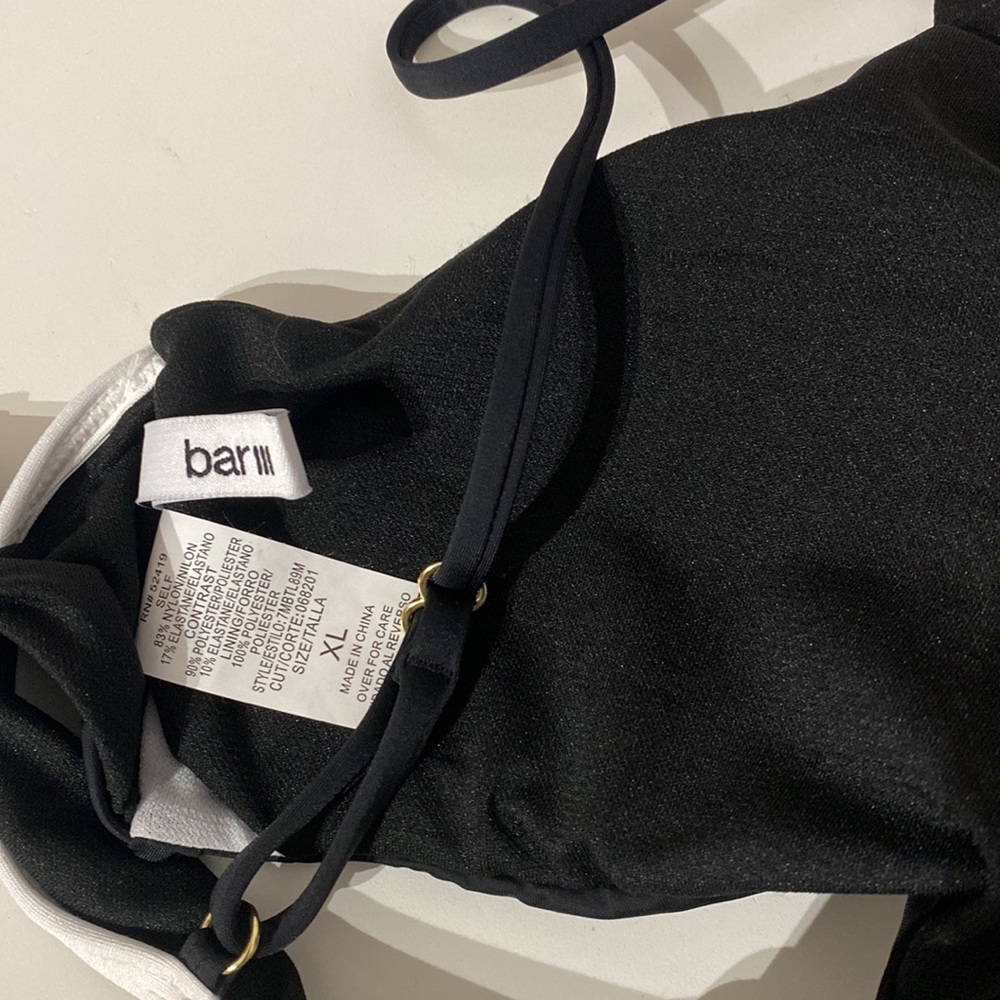 🆕Bar III Colorblock Cutout Bikini Top, Size XL - Picture 5 of 5